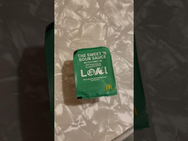 McDonald’s new LOKI Sweet N Sour Sauce #mcdonalds #loki #chickennuggets #foodie #foodislife #marvel