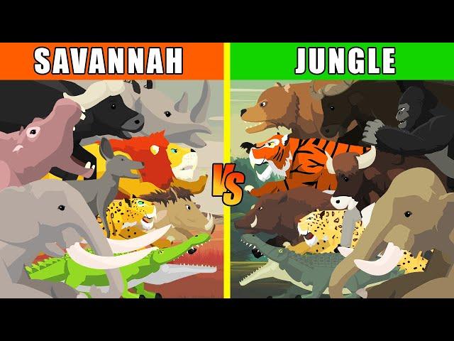 Savannah vs Jungle Animals [S1] | Animal Animation