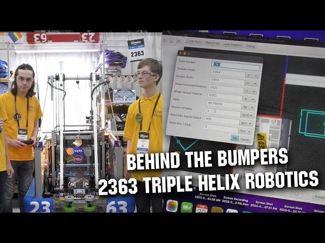Behind the Bumpers | 2363 Triple Helix Robotics | Charged Up Robot