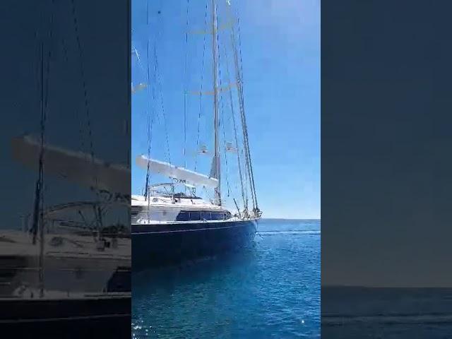 Luxury superyacht Parsifal III during filming of Season 2 of Below Deck Sailing Yacht in Croatia