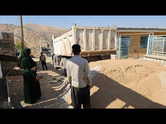 "Purchasing sand to pour cement on the roof of Susan's house, with the money of the land owner"