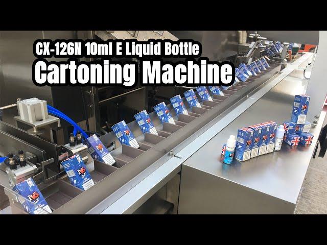 CX-126N 10ml E Liquid Bottle Cartoning Machine丨Bottle packaging machine for UK customer