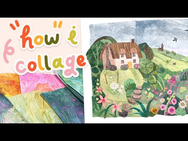 How I collage | Part 2 | Collaging a piece from start to finish!