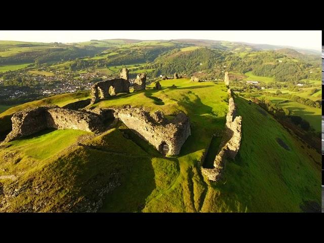 Castell Dinas Bran, Llangollen Wales Drone Shot