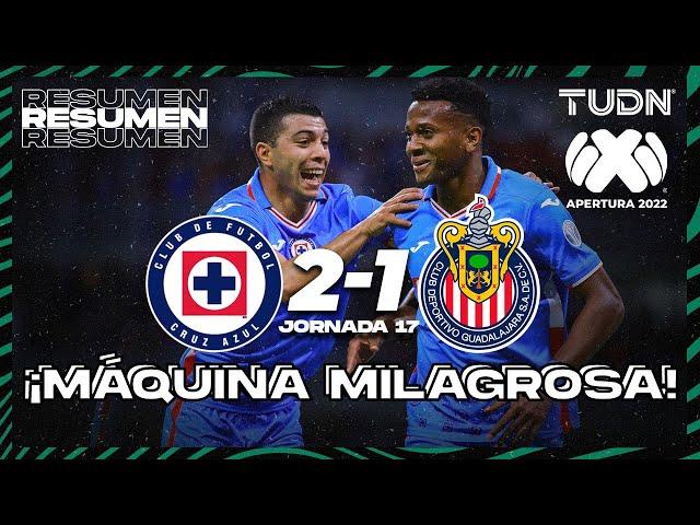 Resumen y goles | Cruz Azul 2-1 Chivas | Liga Mx Apertura 22 -J17 | TUDN