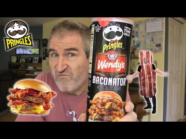 Pringles Wendy's Baconator Crisps REVIEW 