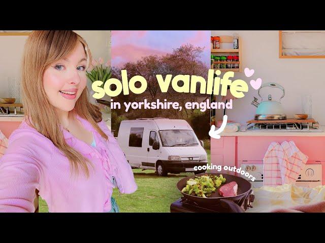 POV  Solo at a Castle in a pink van in north yorkshire   Cozy Camping Diaries Ep.4 Castle Howard