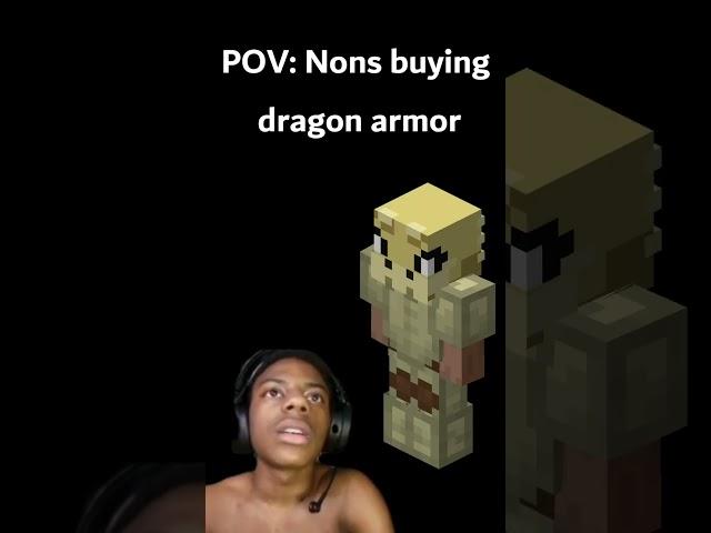 Pov: NONS Buying Dragon Armor │Hypixel Skyblock #shorts