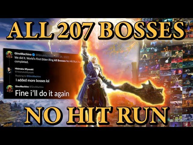 Elden Ring All 207 Bosses (+DLC) No Hit Run (World's First)