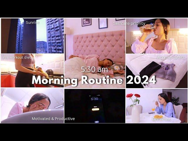 My 5:30am Morning ROUTINE (2024) | Wake-up early + Productive habits  life changing | Gulguli Singh