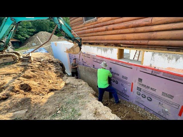 Waterproofing and Backfilling a New ICF Basement - House Build #7