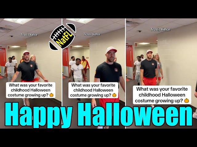 FULL VIDEO! Travis Kelce reveals his & Taylor Swift's favorite Childhood Halloween costumes