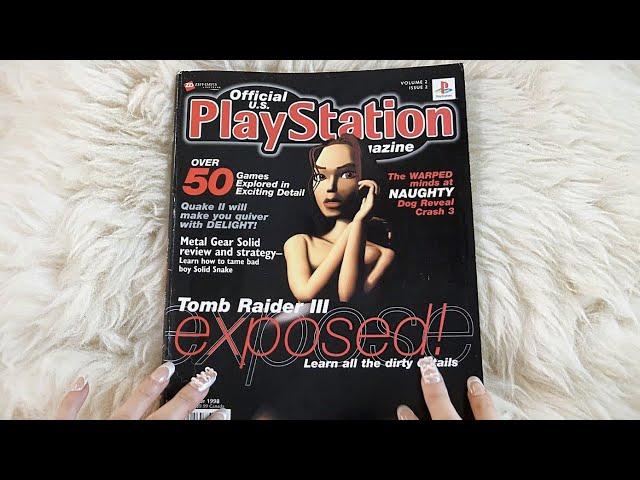 ASMR - 90s Playstation Gaming Magazine pt. 3   (Fully Whispered, Crinkles, Tapping)