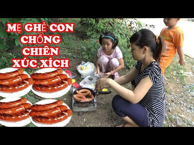 Kind Stepmother Frys Fish Balls for Trang and Vinh #trangandvinhtv
