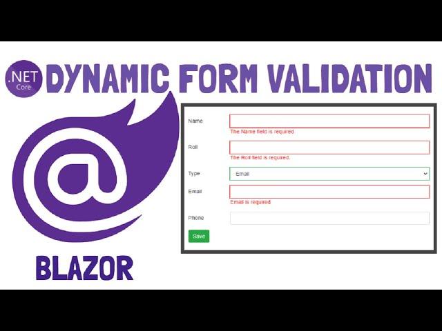 Blazor : Dynamic Form Validation [Example]