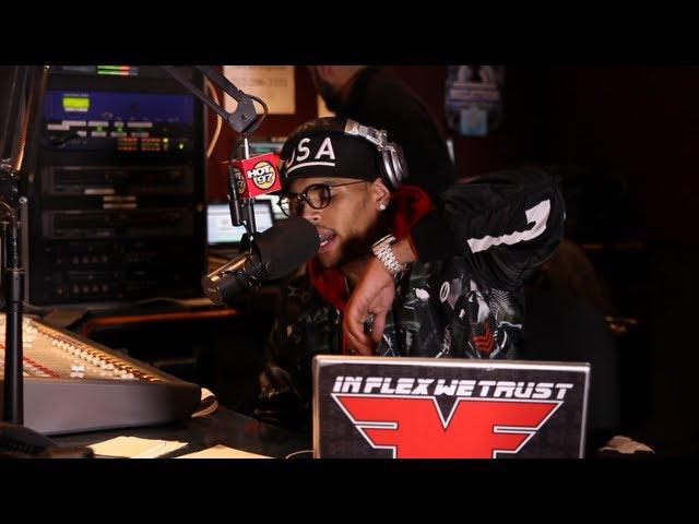 Chris Brown Freestyles over "Started from the Bottom" on Funk Flex