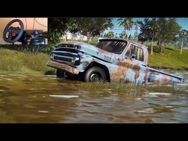 Rebuilding a Chevrolet C10 Stepside Pickup 1965 - NFS HEAT - LOGITECH G29 gameplay