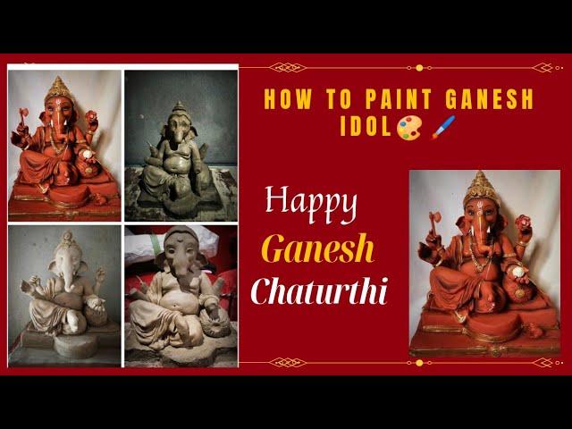 how to paint ganesh idol / ganesh idol making /️️