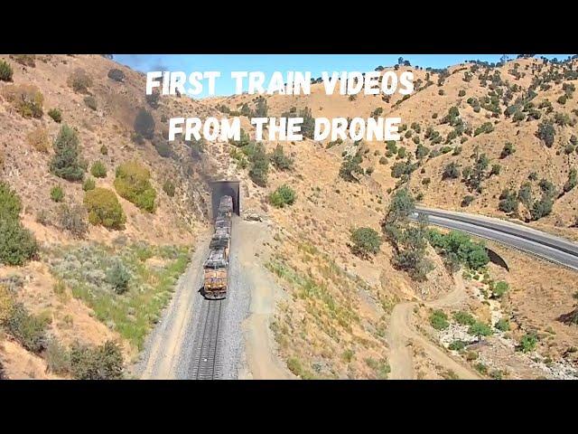 Tehachapi Loop: First Trains From The Drone