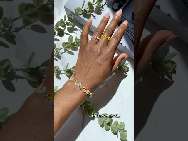 I spent over 8 hours bringing this beaded beauty to life #beadedjewelry #beadedrings #diyjewelry