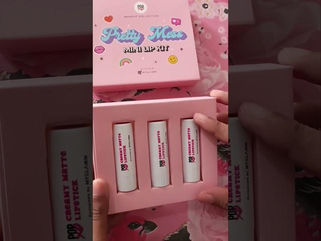 Mini Lipstick kit #popxo #lipstick #minilipstick #girlslove #beauty #pink #youtubeshorts #videos