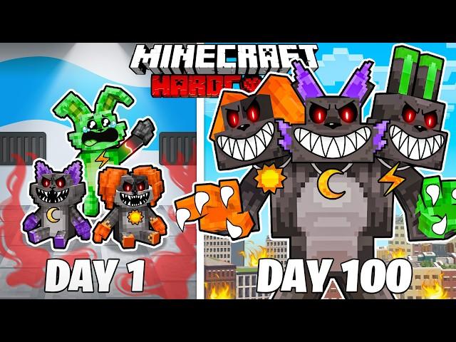 I Survived 100 Days as EVIL SMILING CRITTERS in HARDCORE Minecraft