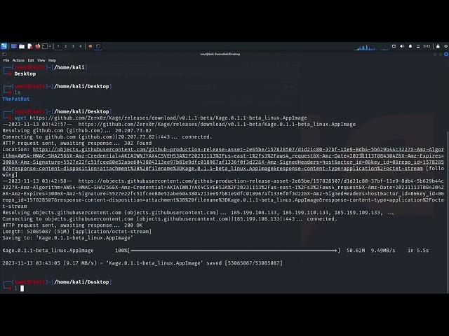 How to install kage on kali linux | 2023