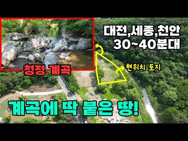 청정 계곡 바로 앞! 대전·세종·천안 근교 귀한 토지 분양 정보 - 백문부동산 문소장
