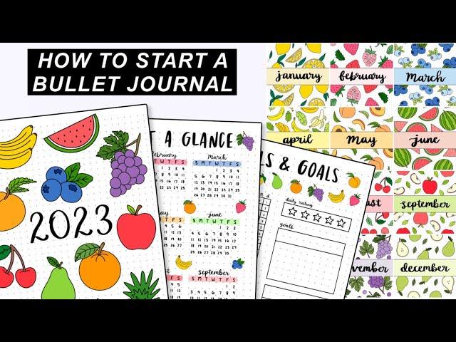 how to start bullet journaling! | 2023 bullet journal spreads (digital planner + printable spreads)