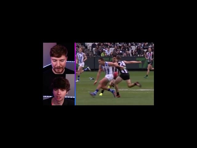 Mr beast reacts to afl #viral #afl #mrbeast #odds #carl #funny