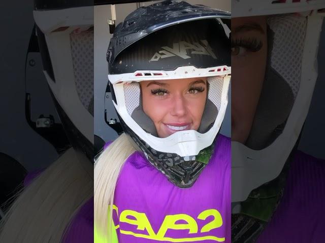 Female British motocross rider Yamaha lauren May Collingwood