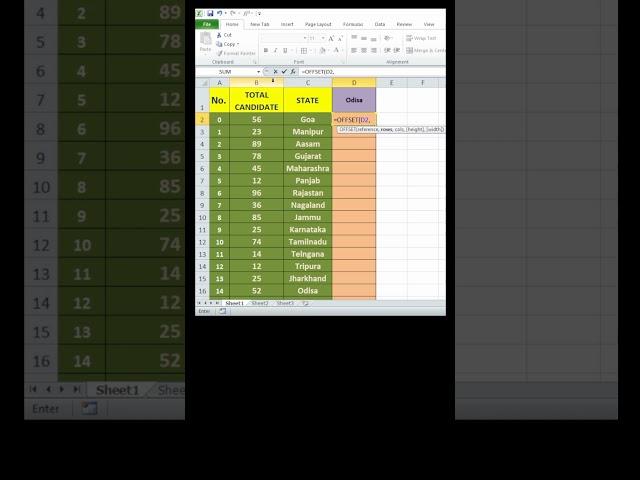 How to Use Offset Function in MS Excel : Akshrika Tutorials