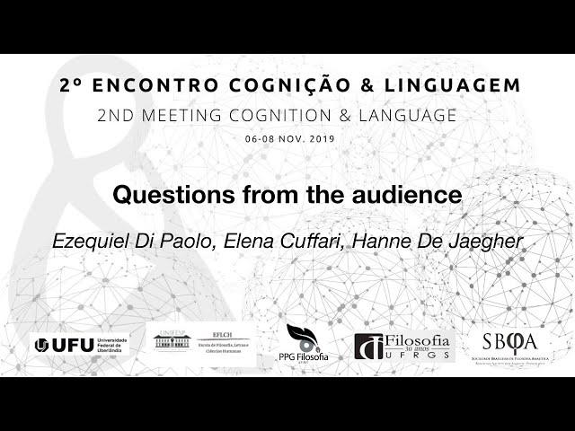 Di Paolo, Cuffari, De Jaegher - Questions from the audience and closing remarks
