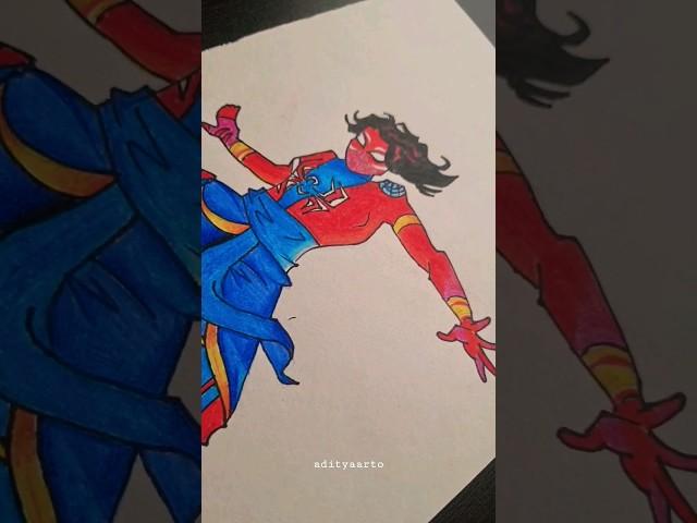 Drawing Indian Spider-Man(Pavitr Prabhakar ️) #shorts#spiderman #pavitrprabhakar