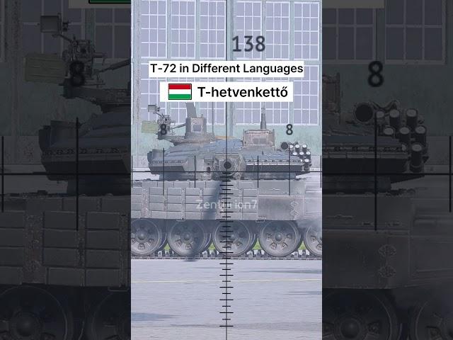 T-72 Tank in Different Languages