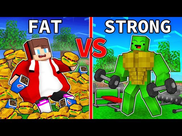 FAT JJ vs STRONG Mikey Gym Battle - Minecraft Animation / Maizen