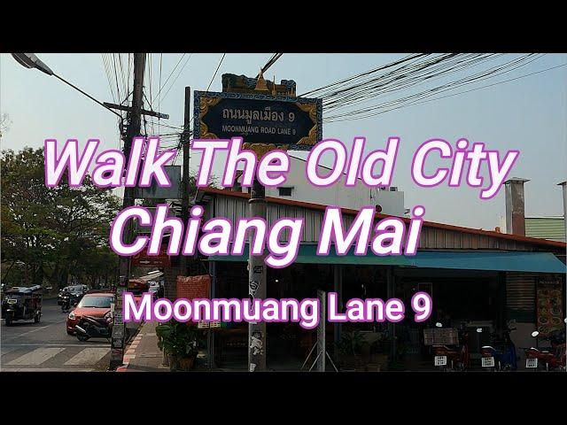 Chiang Mai Moat the Old City  Walk inside Moon Muang 9 Thailand 4kHD@60fps