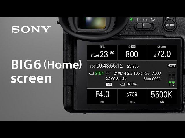 BIG6 (Home) screen | Cinema Line FX2 | Sony