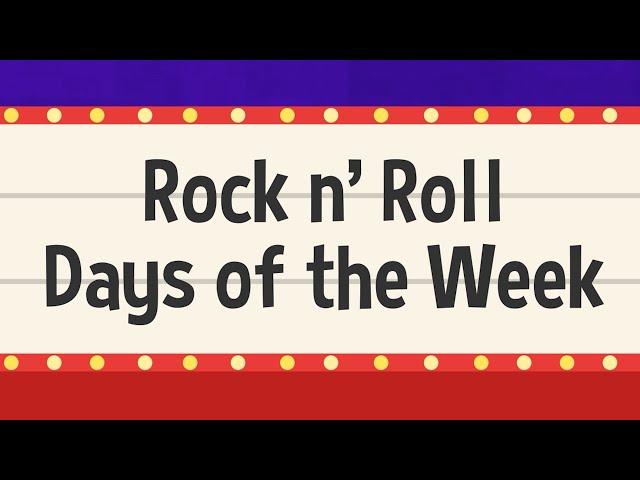 Rock n' Roll Days of the Week | Jack Hartmann Days of the Week Song