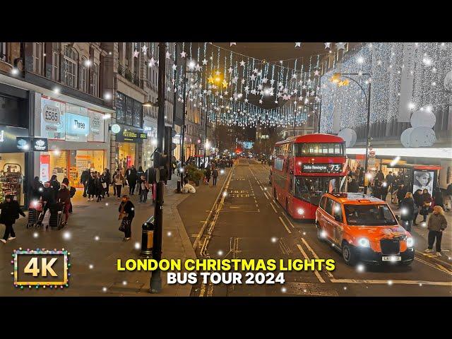 London Christmas Lights Bus Tour 2024: Festive Adventure with Audio Guide 