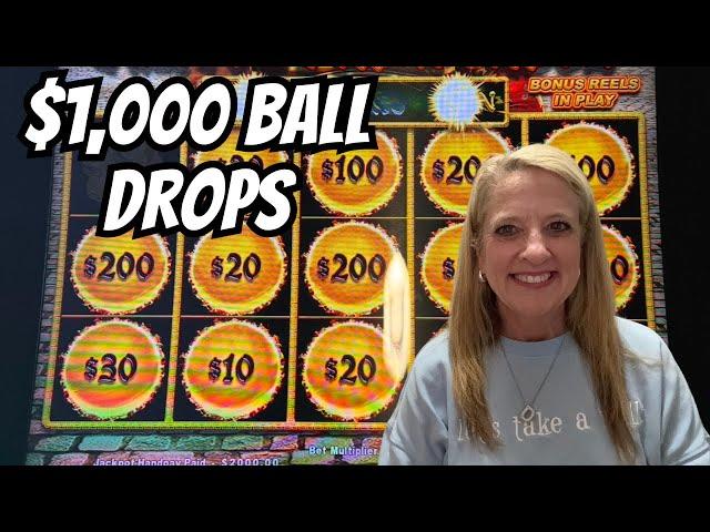 $1000 Ball Drops on Happy & Prosperous!  #slots #casino #slotmachine