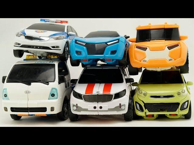 Tobot Robot Car Transformers Police, Rescue, Evolution Adventure vs Athlon Truck mainan Transforming