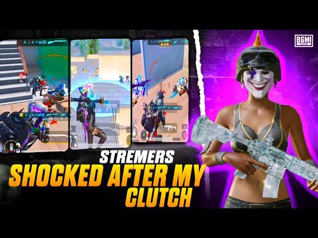 STREAMERS SHOCKED AFTER MY CLUTCH | AJAY IS LIVE EXPOSED? - 1V4 CLUTCHES #bgmi #1v4clutch