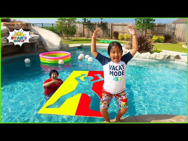 Ryan jumping through impossible Shape Challenge and more 1 hour kids activities!