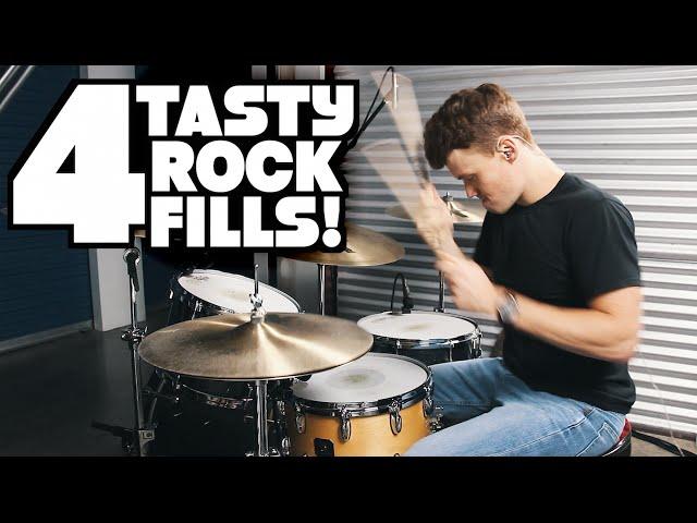 4 Tasty Rock Fills (Drum Lesson)