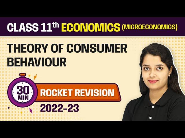 Theory of Consumer Behaviour 30 Minutes Revision | Class 11 Economics (Microeconomics) Chapter 2