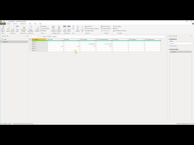 Get Count Of null per column in a Table - Power Query M Table.Profile