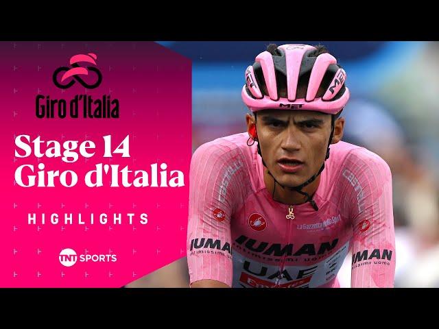 CRASH MARRED STAGE  | Men's Giro d'Italia Stage 14 Race Highlights | TNT Sports Cycling