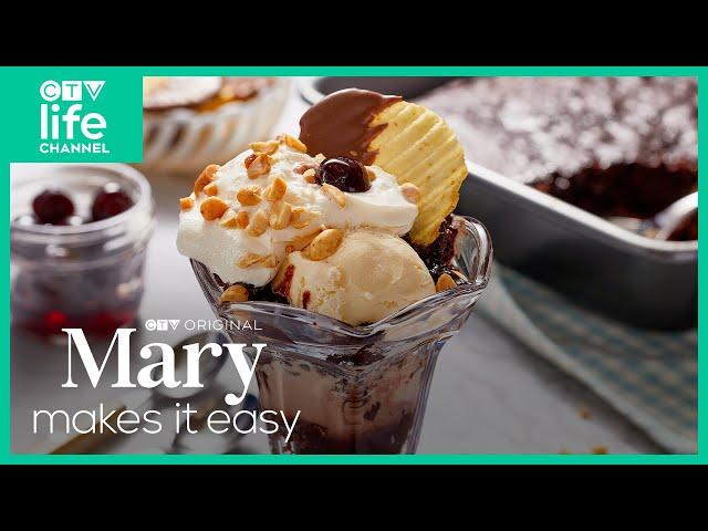 Saucy Chocolate Fudge Cake Sundae Recipe | Mary Makes It Easy