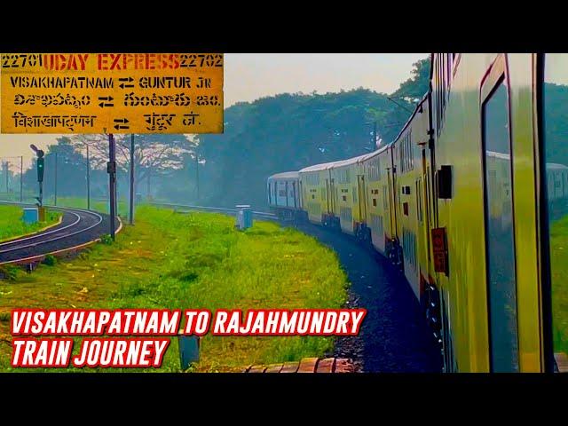 Visakhapatnam To Rajahmundry Train Journey On-Board 22701 VSKP-GNT UDAY Express